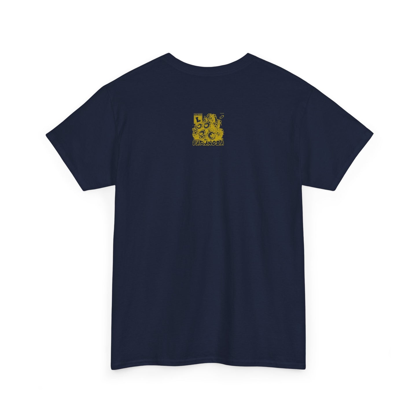 Heavy "Paranoia" Cotton Navy/Yellow Tee