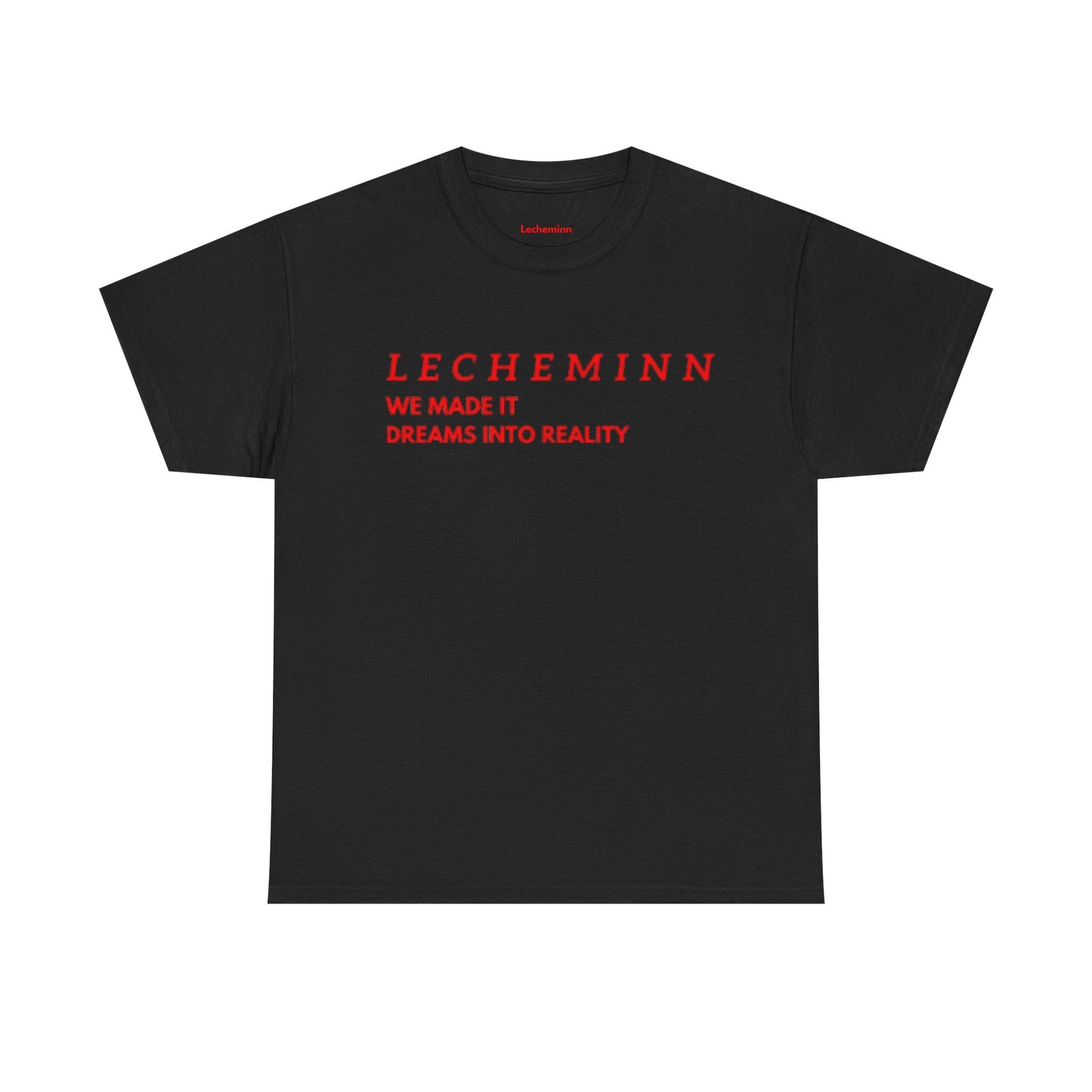 Heavy "Dreams into Reality" Cotton Black/Red T-shirt.
