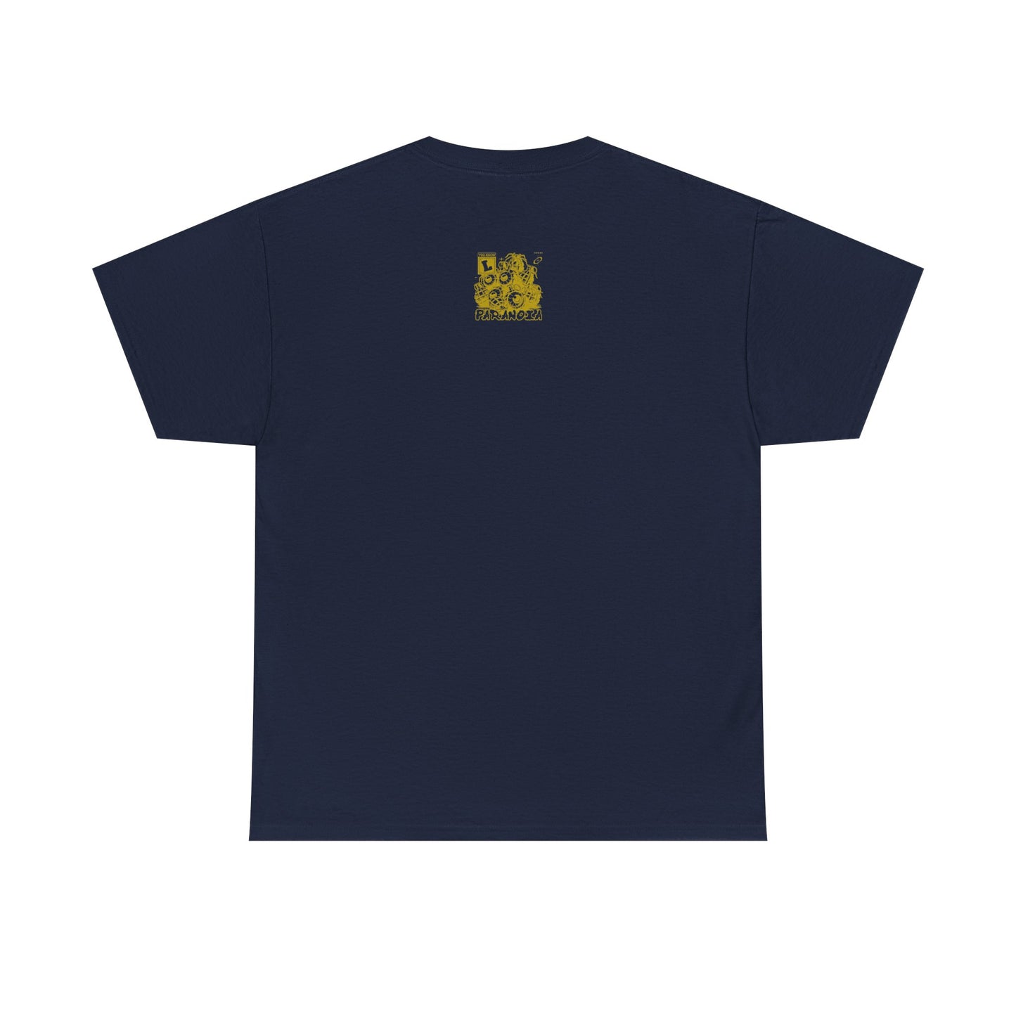 Heavy "Paranoia" Cotton Navy/Yellow Tee