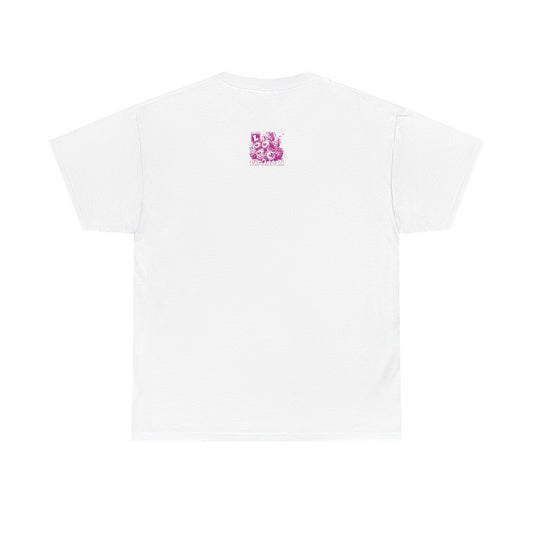 Heavy "Paranoia" Cotton Tee White/Pink