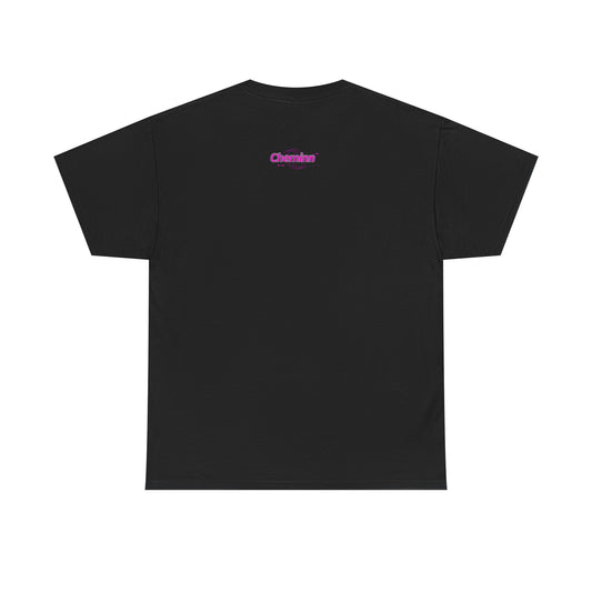 Heavy "Vintage" Cotton Black/Pink Tee