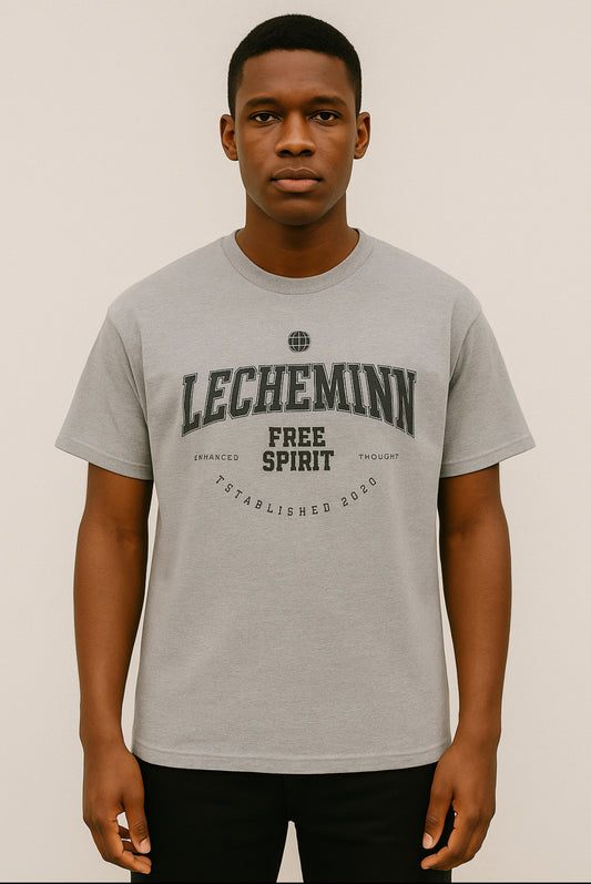 Heavy Cotton "Free Spirit" T-shirt  Grey/Black
