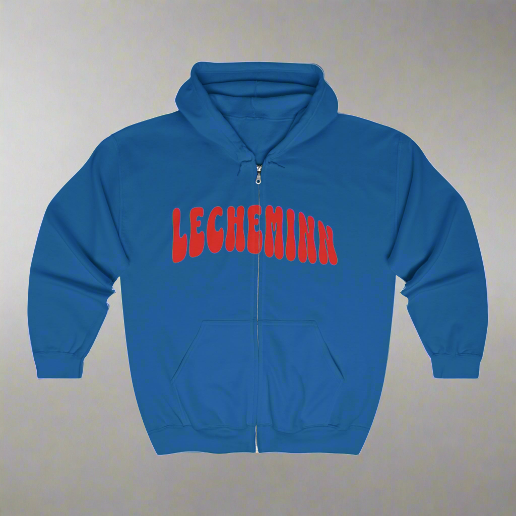 "Comfortably Unbothered" Full Zip Hooded Sweatshirt -Lecheminn-