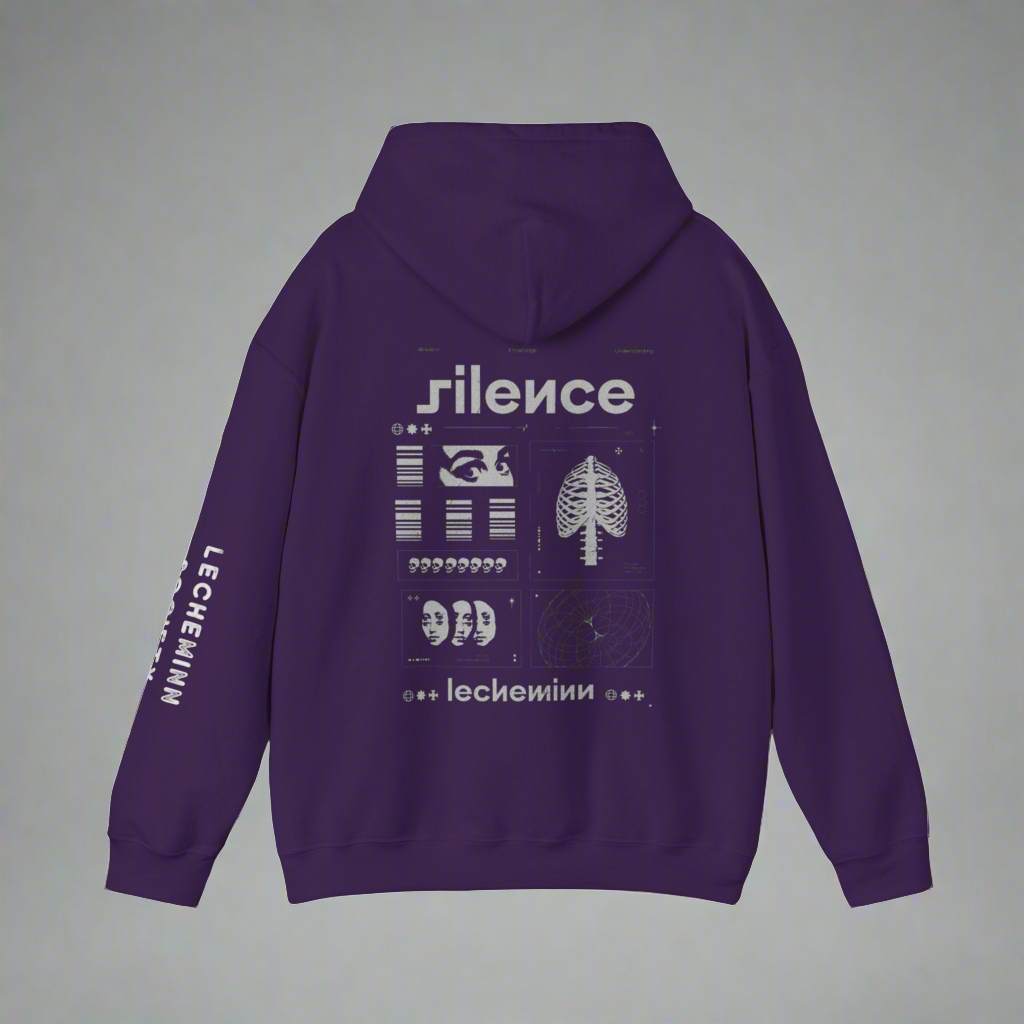 "Silence" Hooded Sweatshirt -Lecheminn-